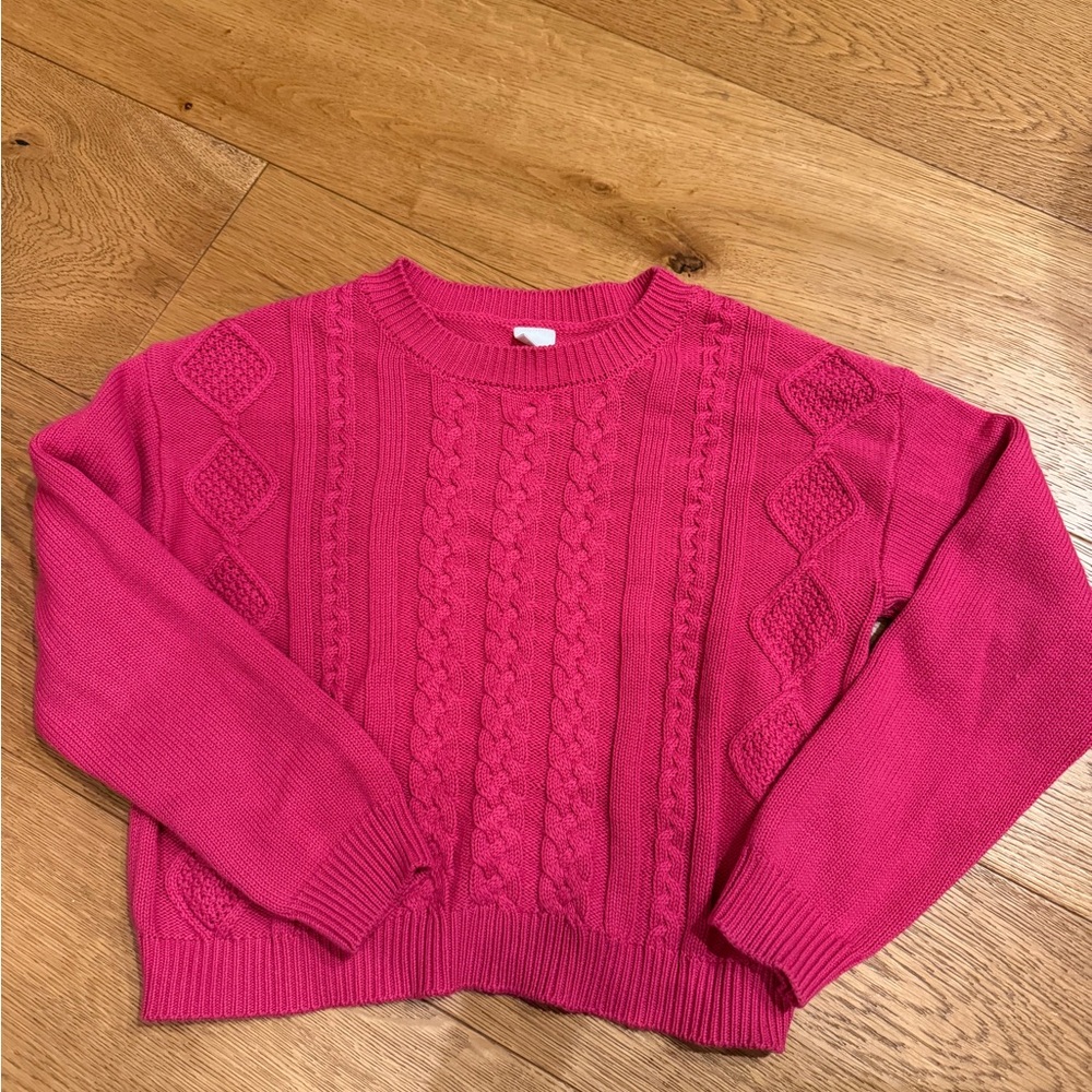 Fabkids Vibrant Pink Knit Sweater